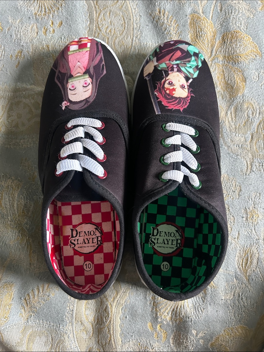 Kids Character Canvas Sneakers in Black with Pink & Green Accents